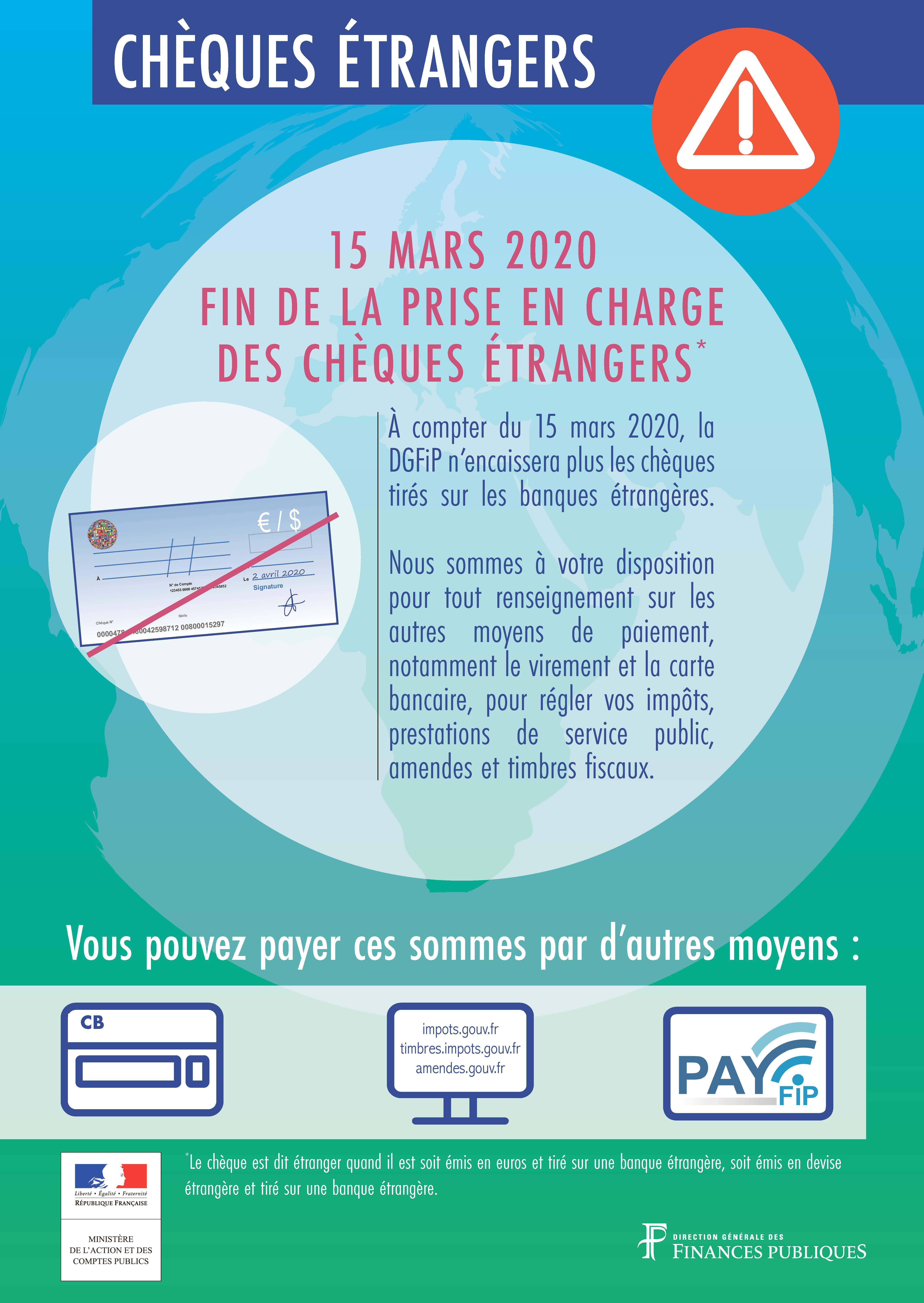 chèques étrangers