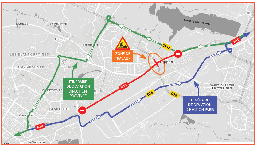 Phase 1 Travaux RN 10 Trappes