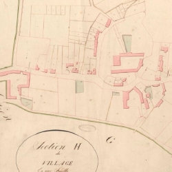 Extrait du plan cadastre napoléonien Trappes section H, Petit 1811 © ADY