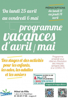 Couverture vacances printemps 2022