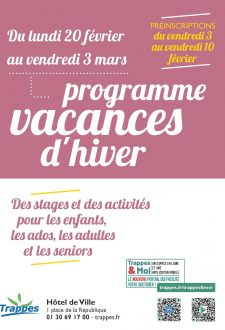 Programme vacances hiver 2023