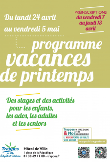 Vacances printemps 23